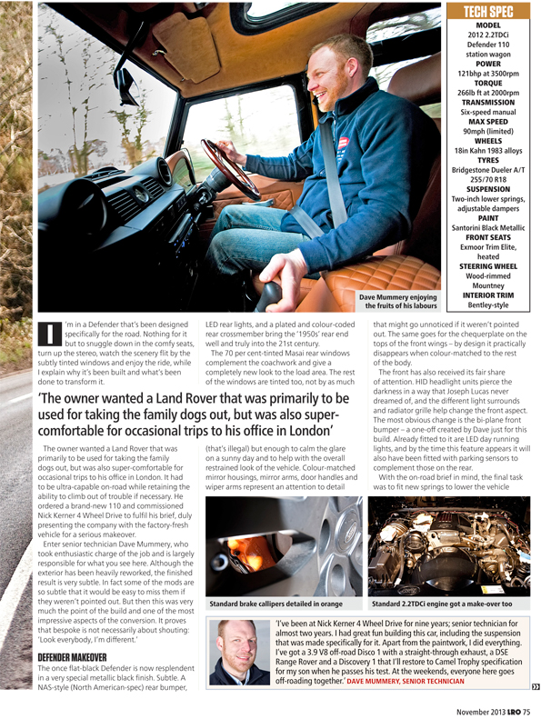 NK4WD Land Rover Owner Magazine Article - Range Rover Land Rover 4×4 Servicing & Repairs Berkshire Winkfield as well as Lorries Horseboxes Horse Trailers
